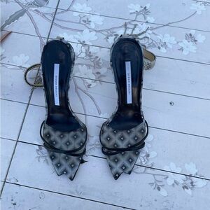 Diego Dolcini Elegant Black and Gray Women Heels